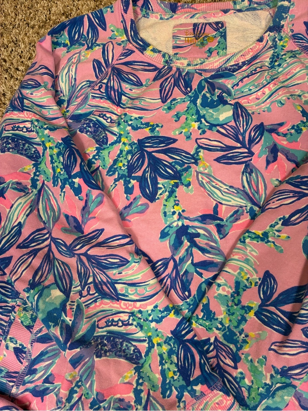 Lily Pulitzer Luxletic Beach Comber Pullover Sweatshirt - Picture 2 of 12